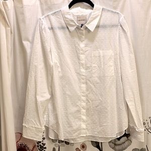 NWT Court & Rowe White polka dot blouse XL